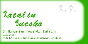 katalin vucsko business card